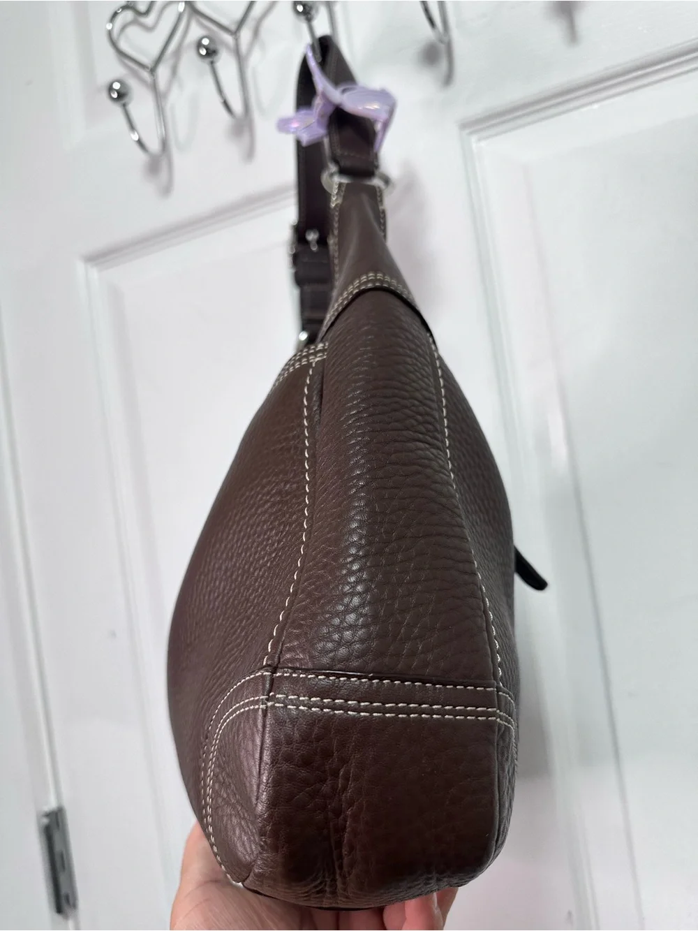 COACH Y2K black soho hamilton pebbled leather hobo purse f13956